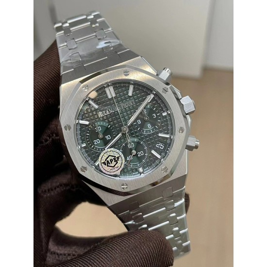 Audemars Piguet-Royal Oak Chrono 26240ST 41mm SS/SS Green Dial APS SH4401 Super Clone