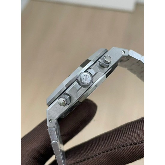 Audemars Piguet-Royal Oak Chrono 26240ST 41mm SS/SS Green Dial APS SH4401 Super Clone