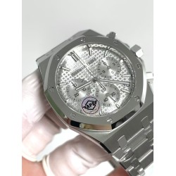 Audemars Piguet-Royal Oak Chrono 26240ST 41mm SS/SS Silver Dial APS SH4401 Super Clone