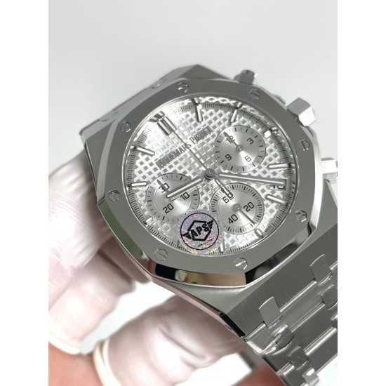 Audemars Piguet-Royal Oak Chrono 26240ST 41mm SS/SS Silver Dial APS SH4401 Super Clone