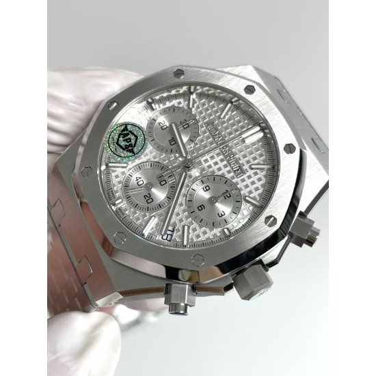 Audemars Piguet-Royal Oak Chrono 26240ST 41mm SS/SS Silver Dial APS SH4401 Super Clone