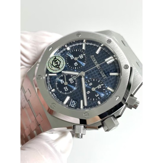 Audemars Piguet-Royal Oak Chrono 26240ST 41mm SS/SS Blue Dial APS SH4401 Super Clone