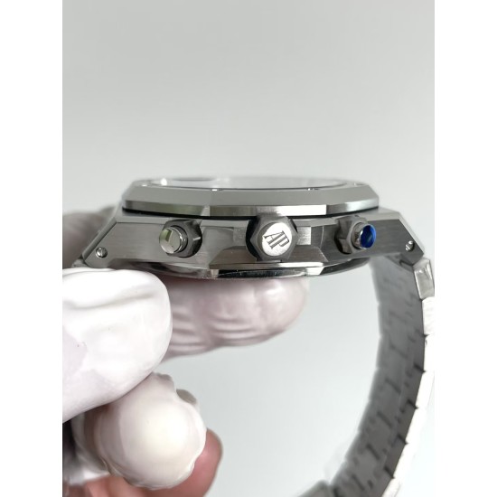 Audemars Piguet-Royal Oak Chrono 26240ST 41mm SS/SS Blue Dial APS SH4401 Super Clone