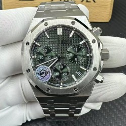 Audemars Piguet-Royal Oak Chrono 26240ST 41mm SS/SS Green Dial APS SH4401 Super Clone