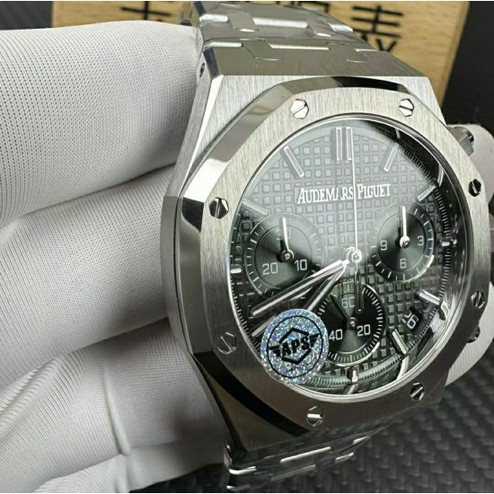 Audemars Piguet-Royal Oak Chrono 26240ST 41mm SS/SS Green Dial APS SH4401 Super Clone