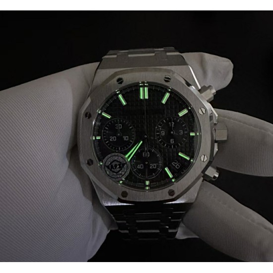 Audemars Piguet-Royal Oak Chrono 26240ST 41mm SS/SS Green Dial APS SH4401 Super Clone