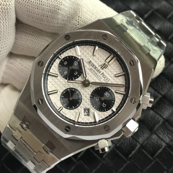 Audemars Piguet-Royal Oak Chrono 26331ST 41mm SS/SS White/Blk APW+F DD4801