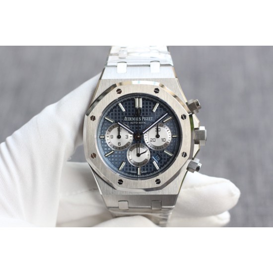Audemars Piguet-Royal Oak Chronograph 26331ST SS/SS Blue/Wht OMF A7750