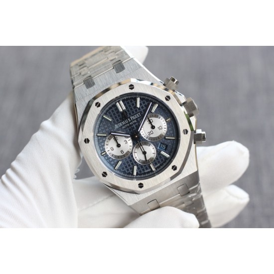 Audemars Piguet-Royal Oak Chronograph 26331ST SS/SS Blue/Wht OMF A7750
