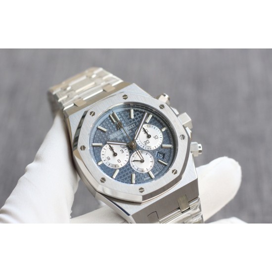 Audemars Piguet-Royal Oak Chronograph 26331ST SS/SS Blue/Wht OMF A7750
