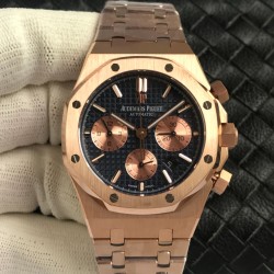 Audemars Piguet-Royal Oak Chronograph 26331ST RG/RG Black OMF A7750