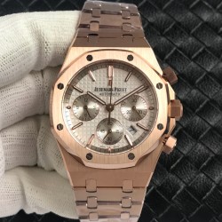 Audemars Piguet-Royal Oak Chronograph 26331ST RG/RG White OMF A7750
