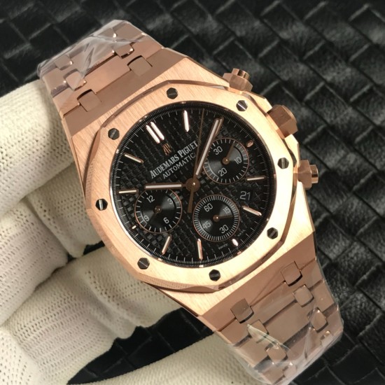 Audemars Piguet-Royal Oak Chronograph 26331ST RG/RG F.Black OMF A7750