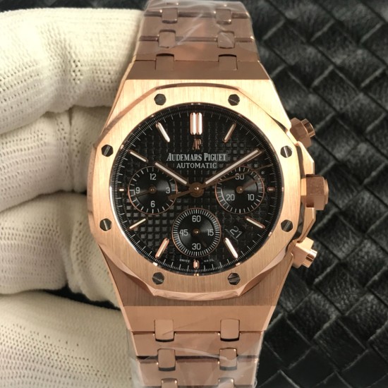 Audemars Piguet-Royal Oak Chronograph 26331ST RG/RG F.Black OMF A7750
