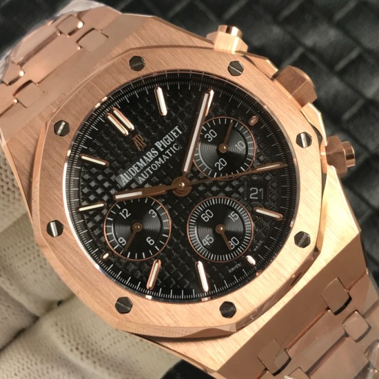 Audemars Piguet-Royal Oak Chronograph 26331ST RG/RG F.Black OMF A7750
