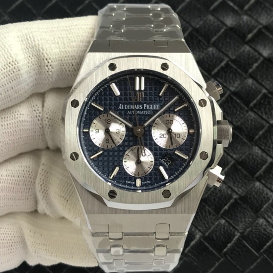 Audemars Piguet-Royal Oak Chrono 26331 SS/SS Blue/White IPF A7750