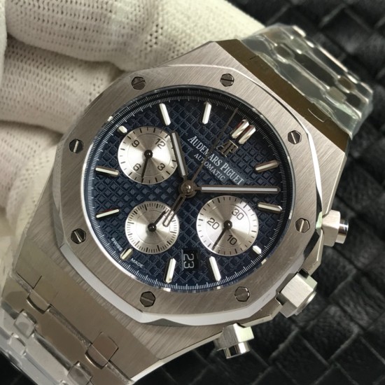 Audemars Piguet-Royal Oak Chrono 26331 SS/SS Blue/White IPF A7750