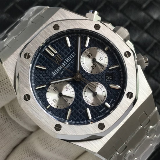 Audemars Piguet-Royal Oak Chrono 26331 SS/SS Blue/White IPF A7750