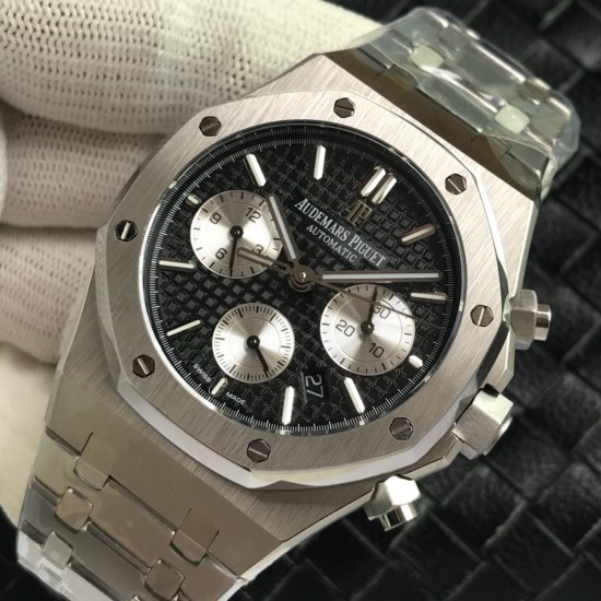 Audemars Piguet-Royal Oak Chrono 26331 SS/SS Black/White IPF A7750