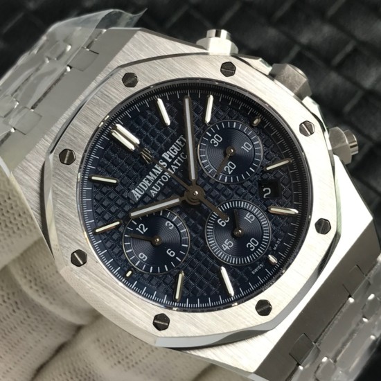 Audemars Piguet-Royal Oak Chronograph 26331ST SS/SS Grey/Blue OMF A7750