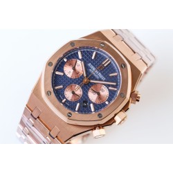 Audemars Piguet-Royal Oak Chronograph 26331ST RG/RG Blue OMF A7750