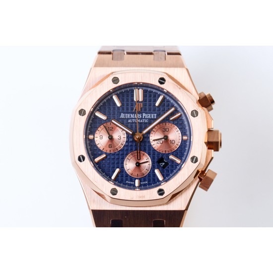 Audemars Piguet-Royal Oak Chronograph 26331ST RG/RG Blue OMF A7750