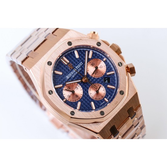 Audemars Piguet-Royal Oak Chronograph 26331ST RG/RG Blue OMF A7750