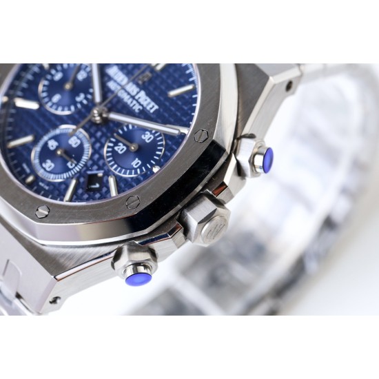 Audemars Piguet-Royal Oak Chronograph 26331 SS/SS Blue/Blue OMF A7750