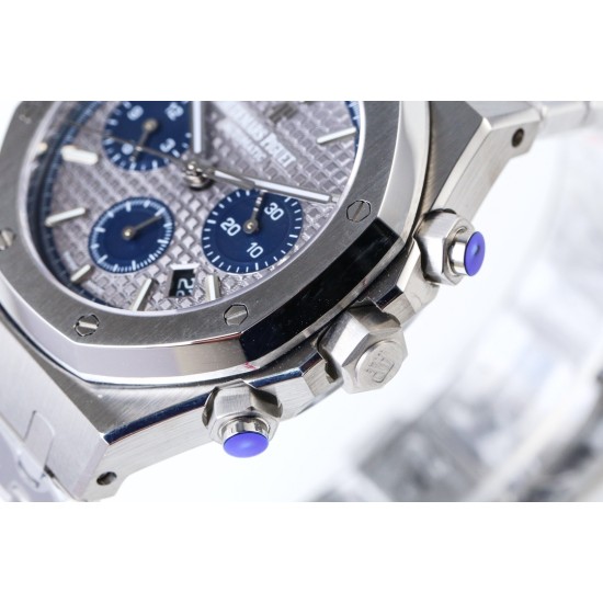 Audemars Piguet-Royal Oak Chronograph 26331ST SS/SS Grey/Blue OMF A7750