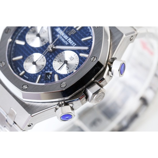 Audemars Piguet-Royal Oak Chrono 26331 SS/SS Blue/White IPF A7750