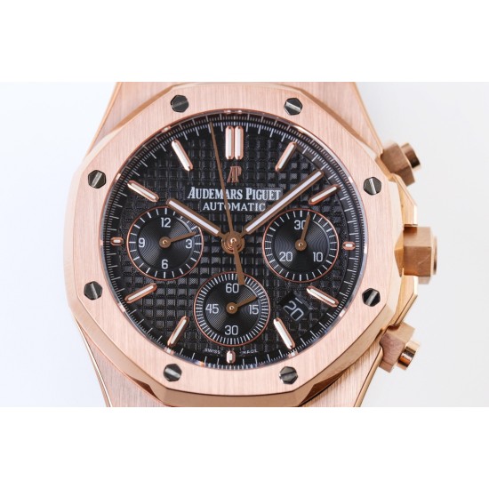Audemars Piguet-Royal Oak Chronograph 26331ST RG/RG F.Black OMF A7750