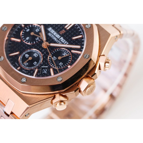 Audemars Piguet-Royal Oak Chronograph 26331ST RG/RG F.Black OMF A7750