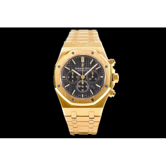 Audemars Piguet-Royal Oak Chronograph 26331ST YG/YG Black OMF A7750