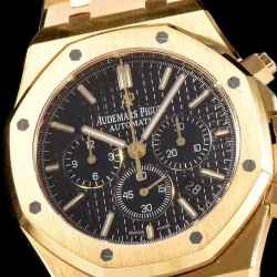 Audemars Piguet-Royal Oak Chronograph 26331ST YG/YG Black OMF A7750