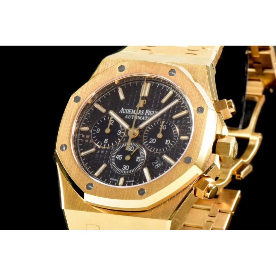 Audemars Piguet-Royal Oak Chronograph 26331ST YG/YG Black OMF A7750