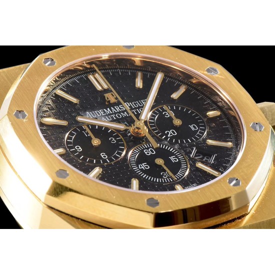 Audemars Piguet-Royal Oak Chronograph 26331ST YG/YG Black OMF A7750