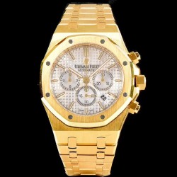 Audemars Piguet-Royal Oak Chronograph 26331ST YG/YG White OMF A7750