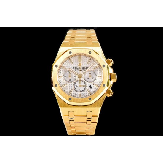 Audemars Piguet-Royal Oak Chronograph 26331ST YG/YG White OMF A7750