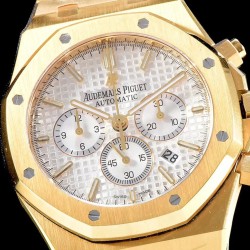 Audemars Piguet-Royal Oak Chronograph 26331ST YG/YG White OMF A7750