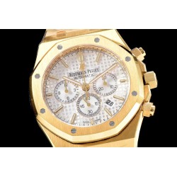 Audemars Piguet-Royal Oak Chronograph 26331ST YG/YG White OMF A7750