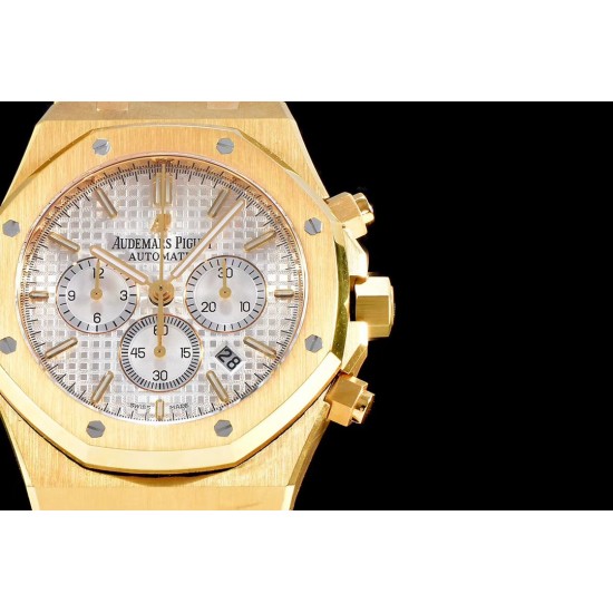 Audemars Piguet-Royal Oak Chronograph 26331ST YG/YG White OMF A7750