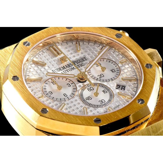 Audemars Piguet-Royal Oak Chronograph 26331ST YG/YG White OMF A7750