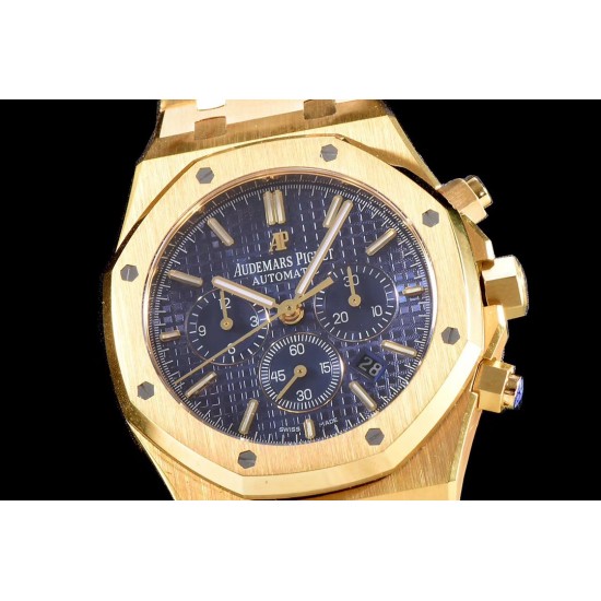 Audemars Piguet-Royal Oak Chronograph 26331ST YG/YG Blue OMF A7750