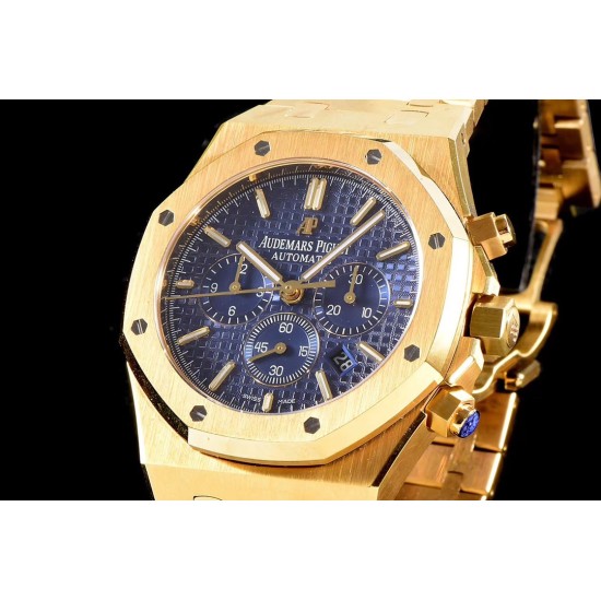 Audemars Piguet-Royal Oak Chronograph 26331ST YG/YG Blue OMF A7750