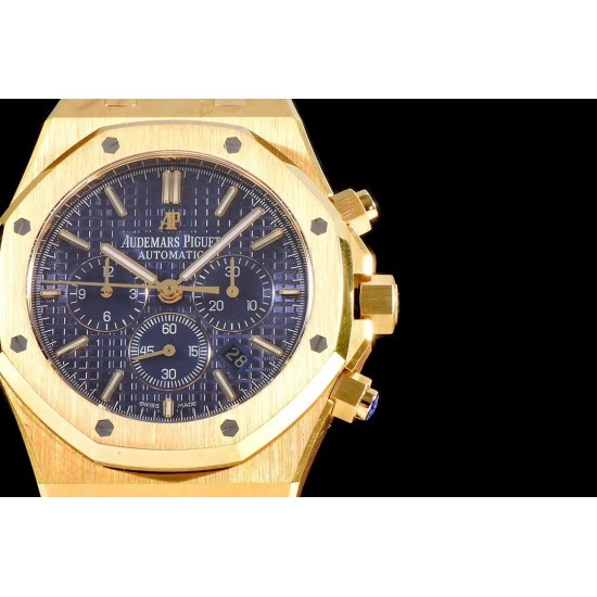 Audemars Piguet-Royal Oak Chronograph 26331ST YG/YG Blue OMF A7750