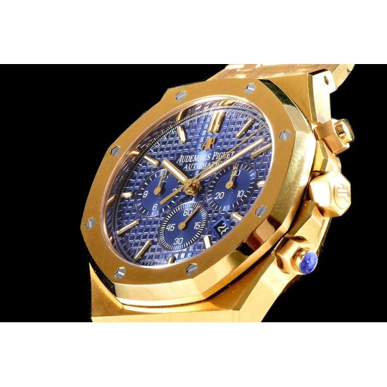 Audemars Piguet-Royal Oak Chronograph 26331ST YG/YG Blue OMF A7750