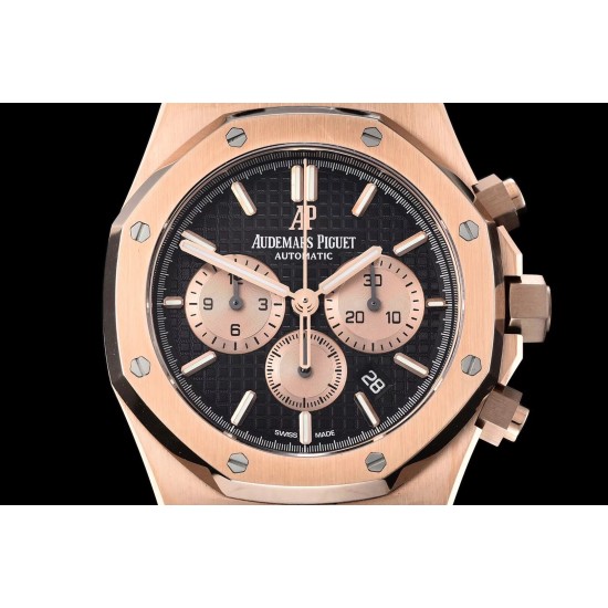 Audemars Piguet-Royal Oak Chronograph 26331ST RG/LE Black OMF A7750