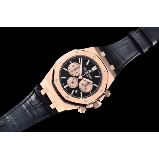 Audemars Piguet-Royal Oak Chronograph 26331ST RG/LE Black OMF A7750