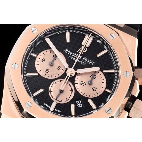 Audemars Piguet-Royal Oak Chronograph 26331ST RG/LE Black OMF A7750