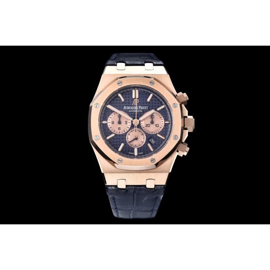 Audemars Piguet-Royal Oak Chronograph 26331ST RG/LE Blue OMF A7750